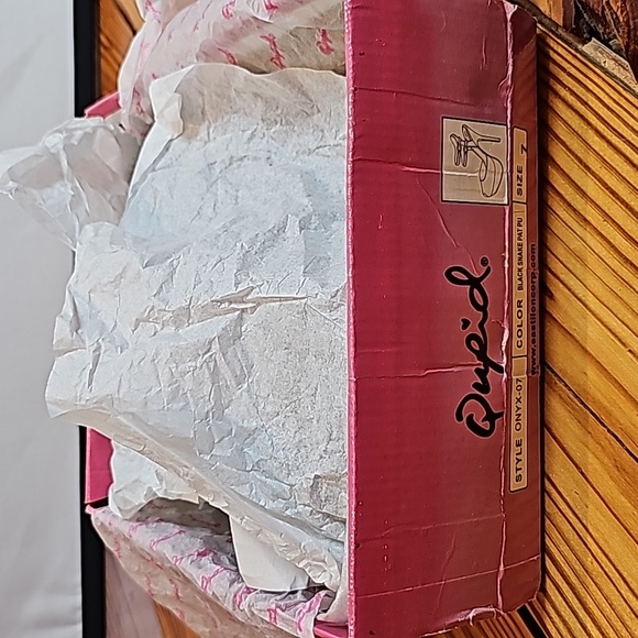 Women's Size 7, Peeptoe Platform Heel, Black & Gray Snakeskin - Picture 9 of 9